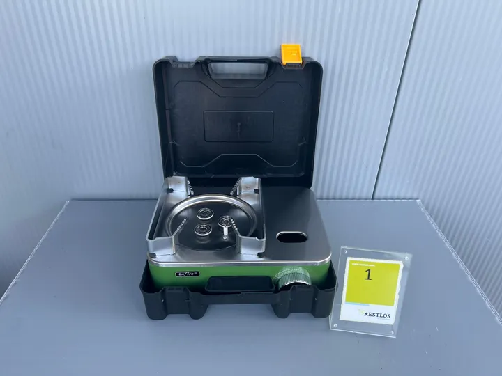Campingkocher / tragbarer Gaskocher im Transportkoffer